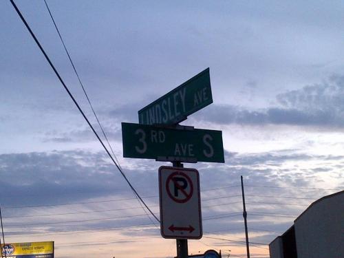 3rd and Lindsley Street Sign